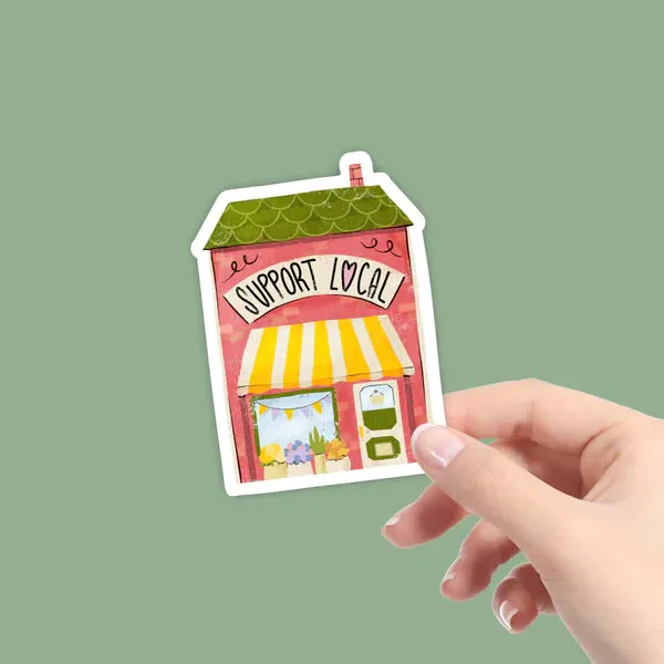 Support Local Sticker - Coral Building