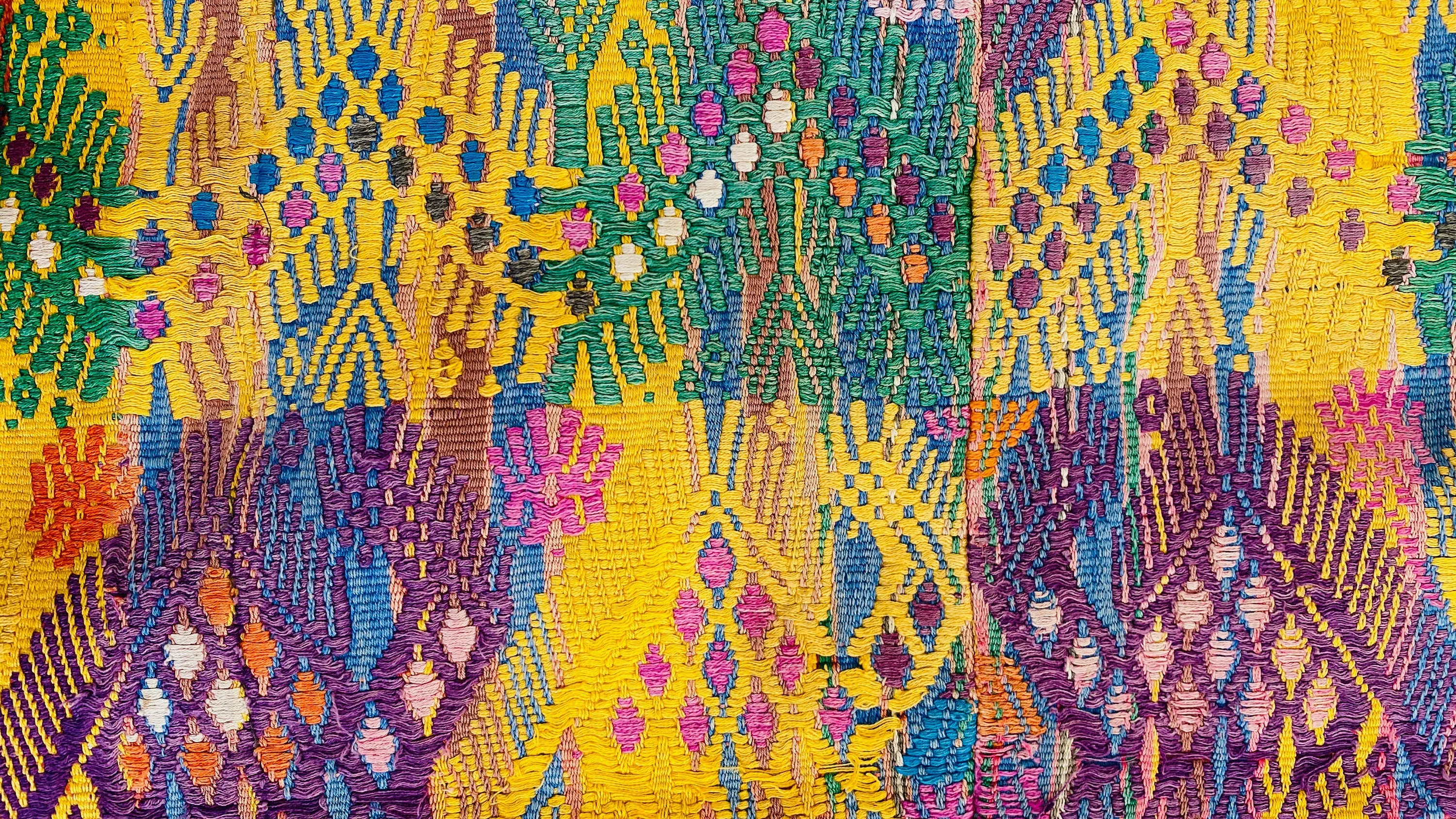 Vintage Guatemalan Huipil. San Juan Sacatepequez. Hand-woven
