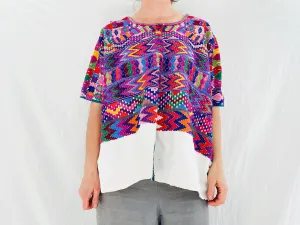 Vintage Guatemalan Huipil. San Pedro Sacatepequez. Hand-Embroidered